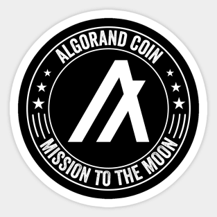 Vintage Algorand ALGO Coin To The Moon Crypto Token Cryptocurrency Wallet Birthday Gift For Men Women Sticker